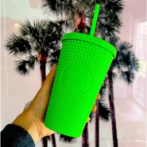 💚NEW Starbucks Halloween Fall Lime Green Studded Tumbler 💚